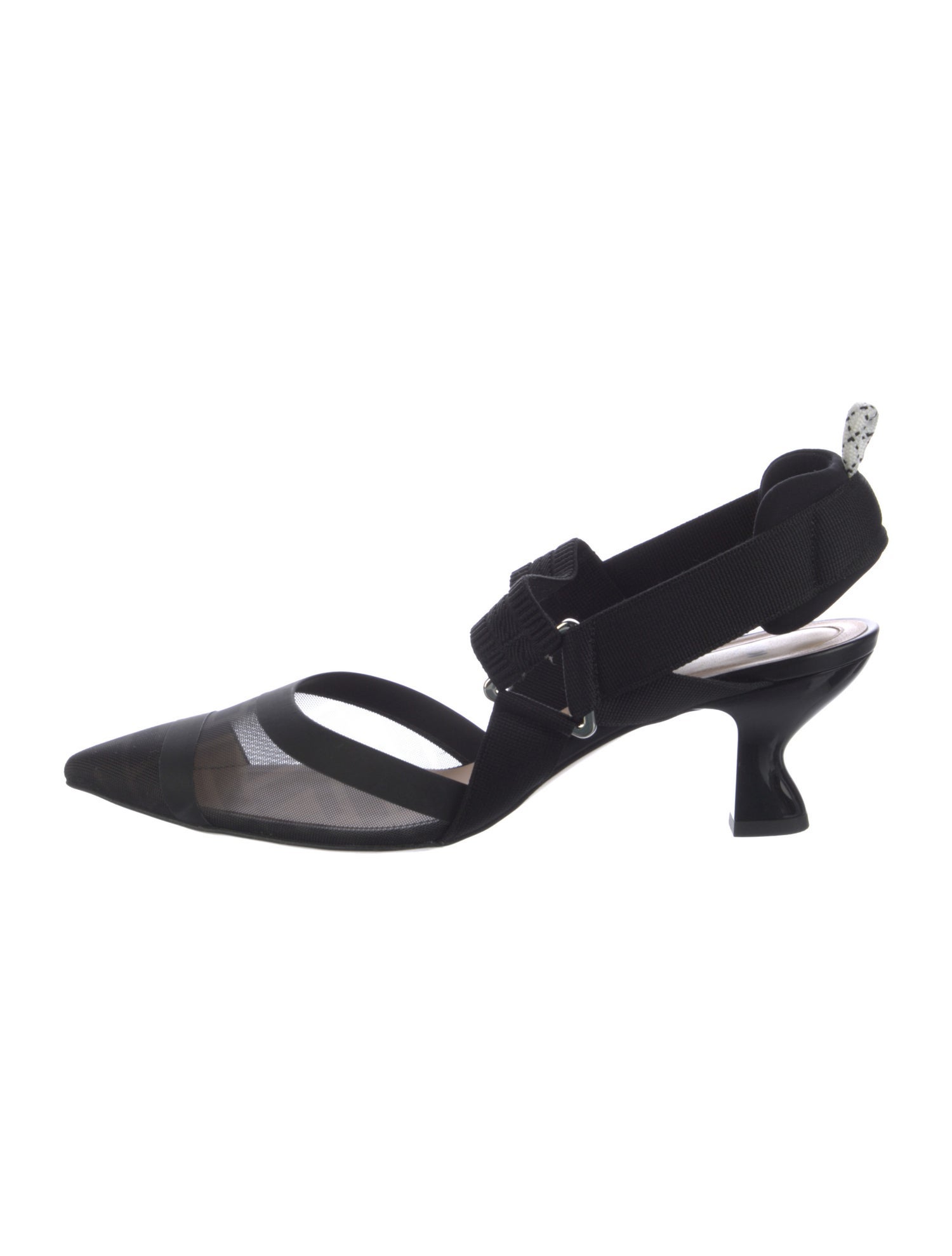 Fendi Mesh Slingback Pumps