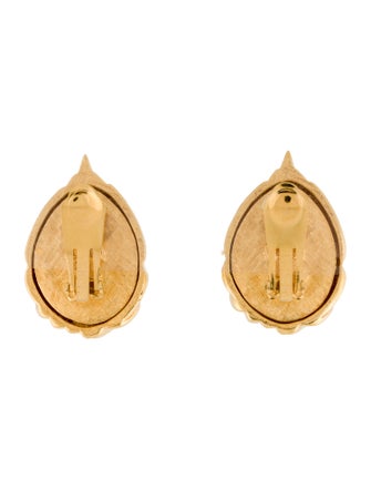 Fendi Faux Pearl Clip On Earrings