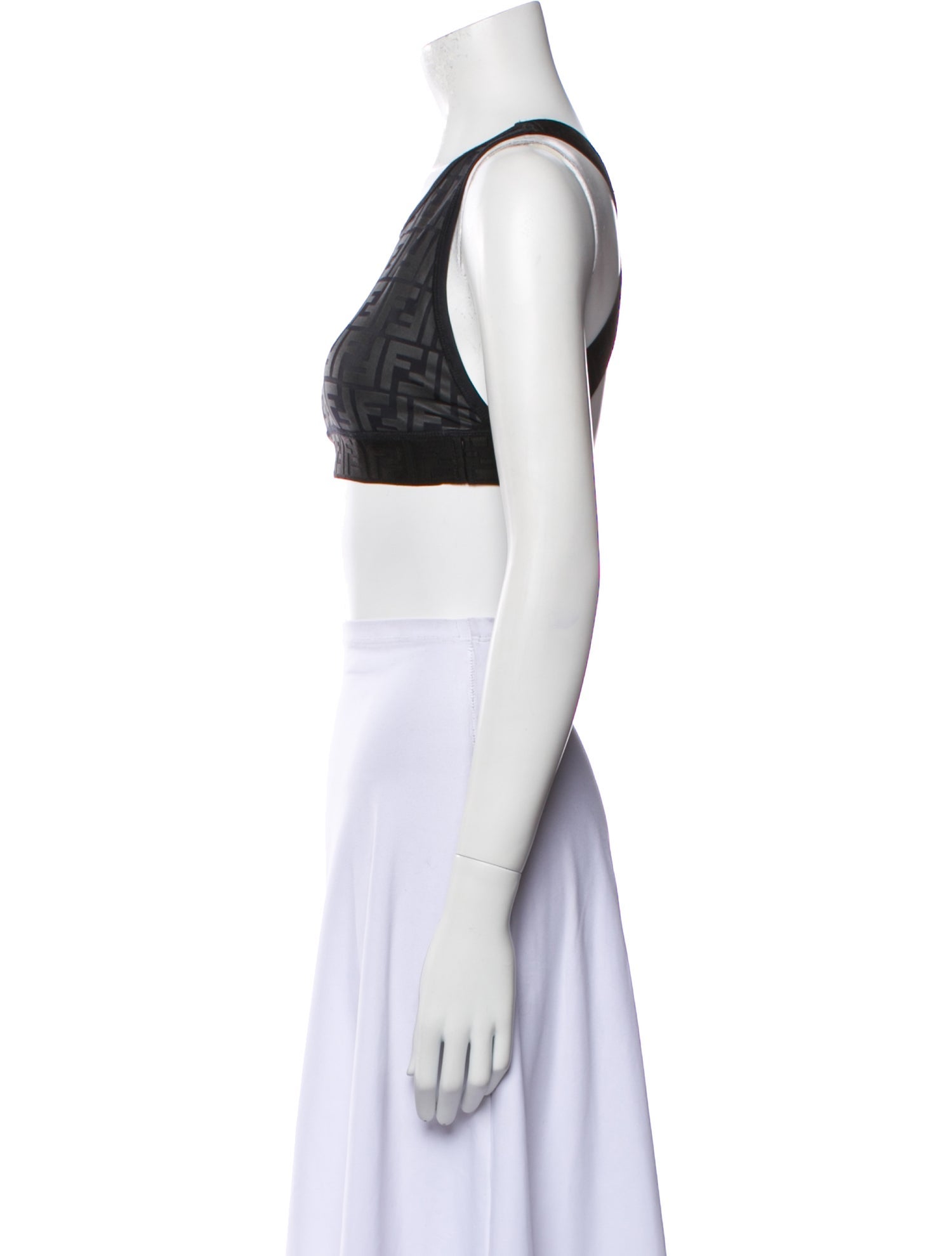 Fendi Nylon Halterneck Crop Top