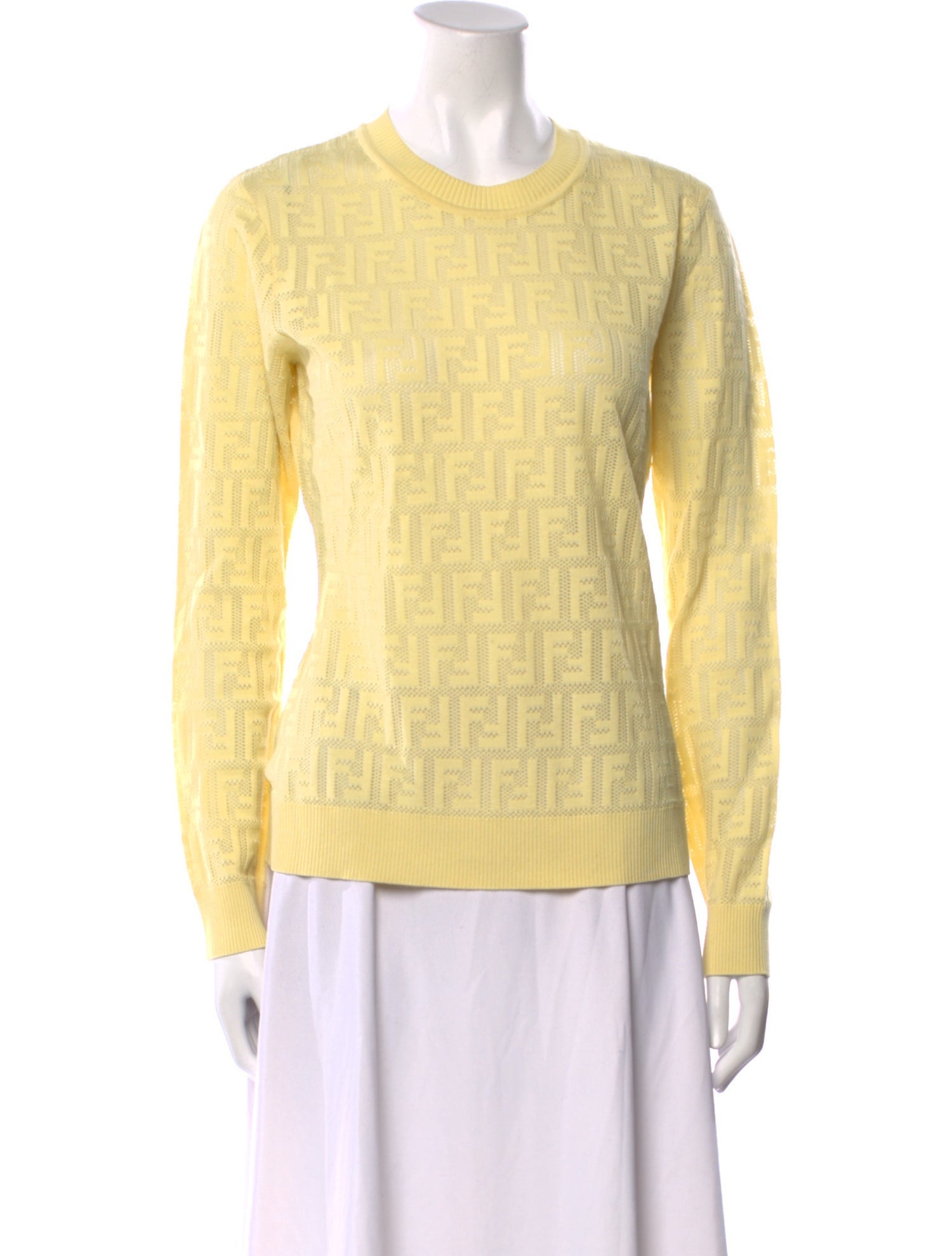 Fendi Crew Neck Long Sleeve Sweatshirt