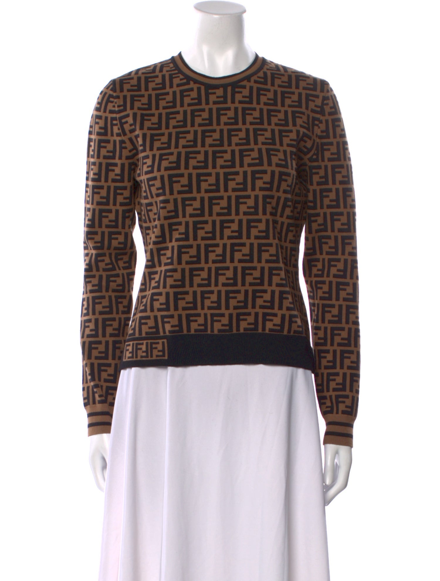Fendi Printed Crew Neck Sweatshirt