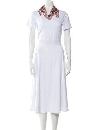 Fendi Silk Zucca FF Logo Scarf