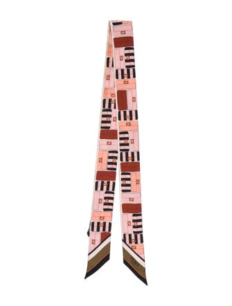 Fendi Silk Zucchino FF Logo Scarf
