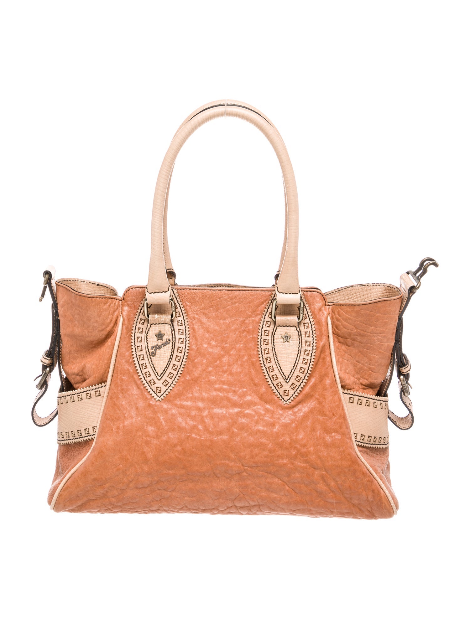 Fendi Zucchino FF Top Handle Bag