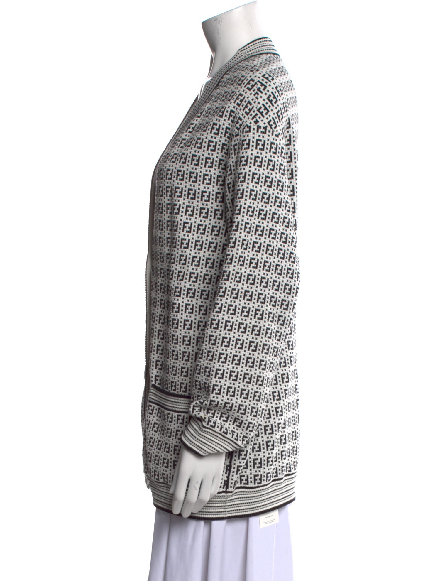 Fendi Striped V-Neck Sweater