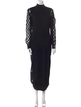 Fendi Polka Dot Print Long Dress