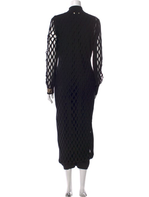 Fendi Polka Dot Print Long Dress