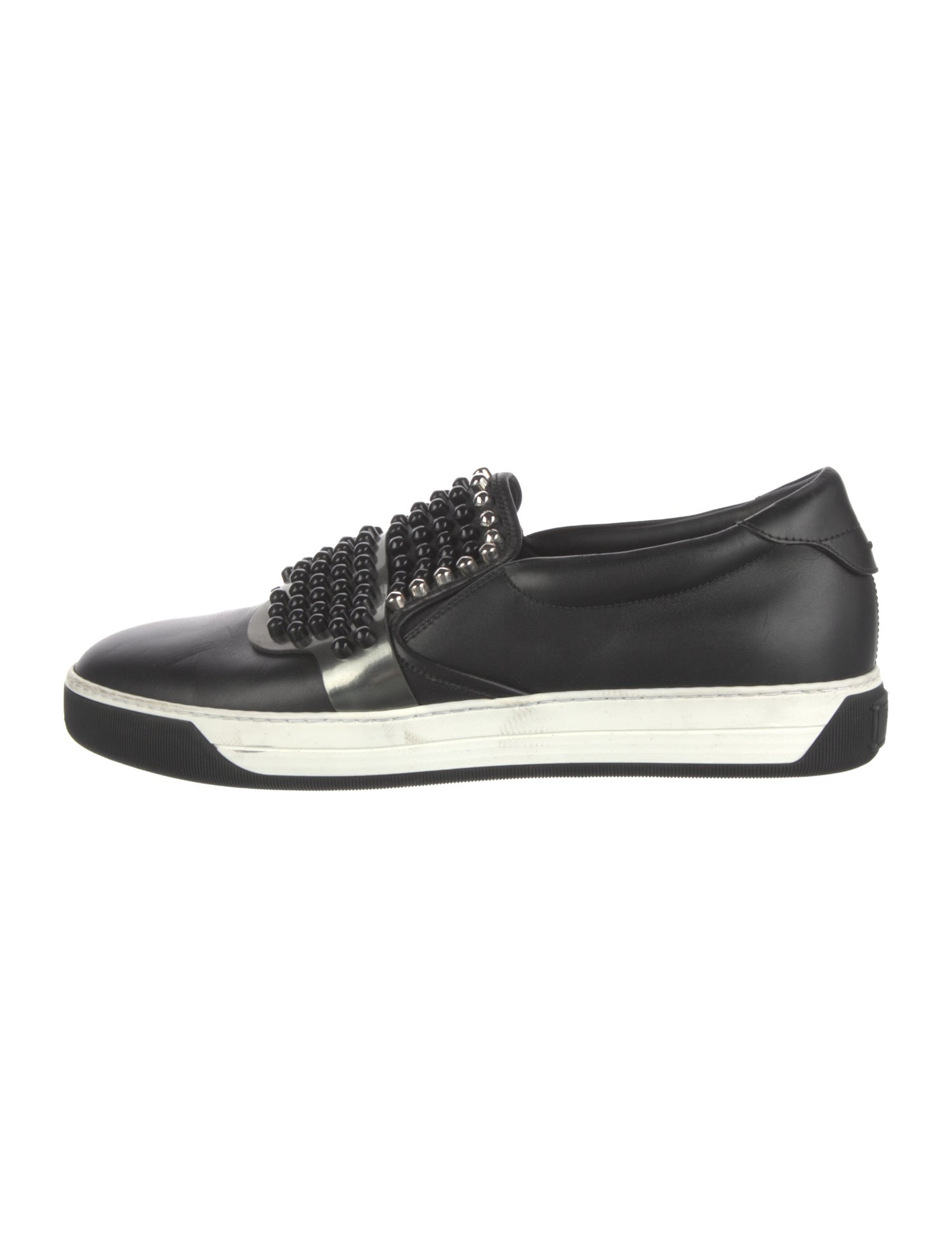 Fendi Leather Studded Accents Sneakers