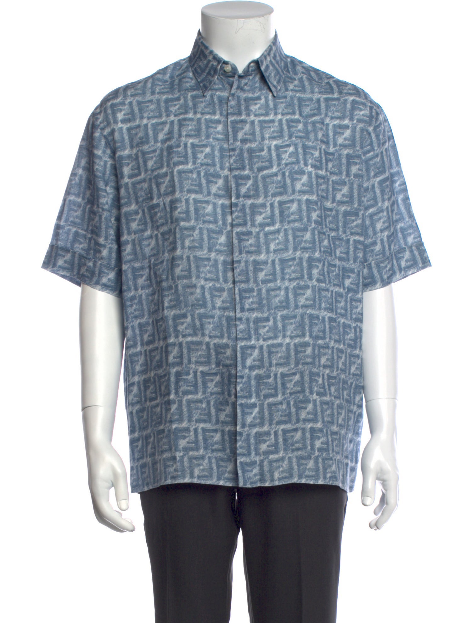 Fendi Zucca FF Logo Linen Shirt