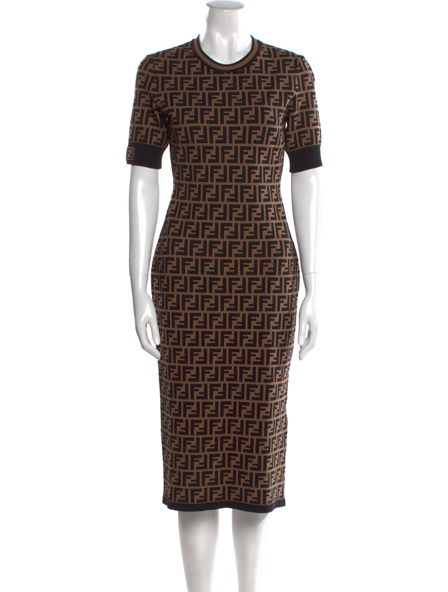 Fendi Printed Midi Length Dress