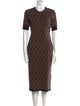 Fendi Printed Midi Length Dress