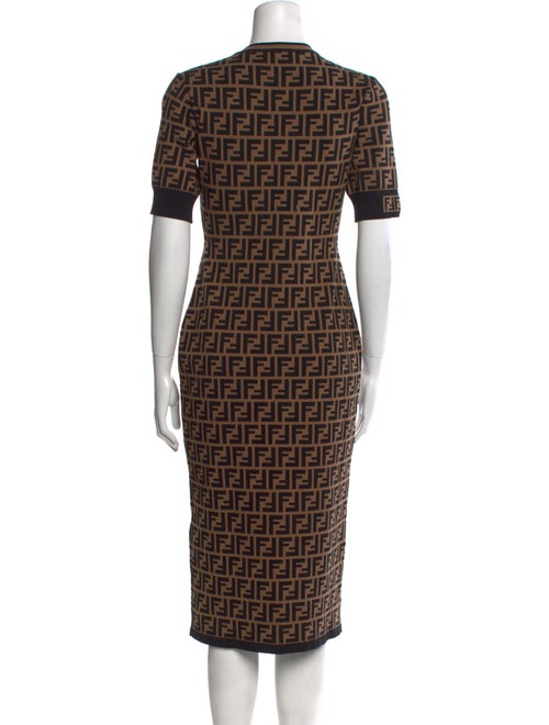 Fendi Printed Midi Length Dress