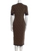 Fendi Printed Midi Length Dress