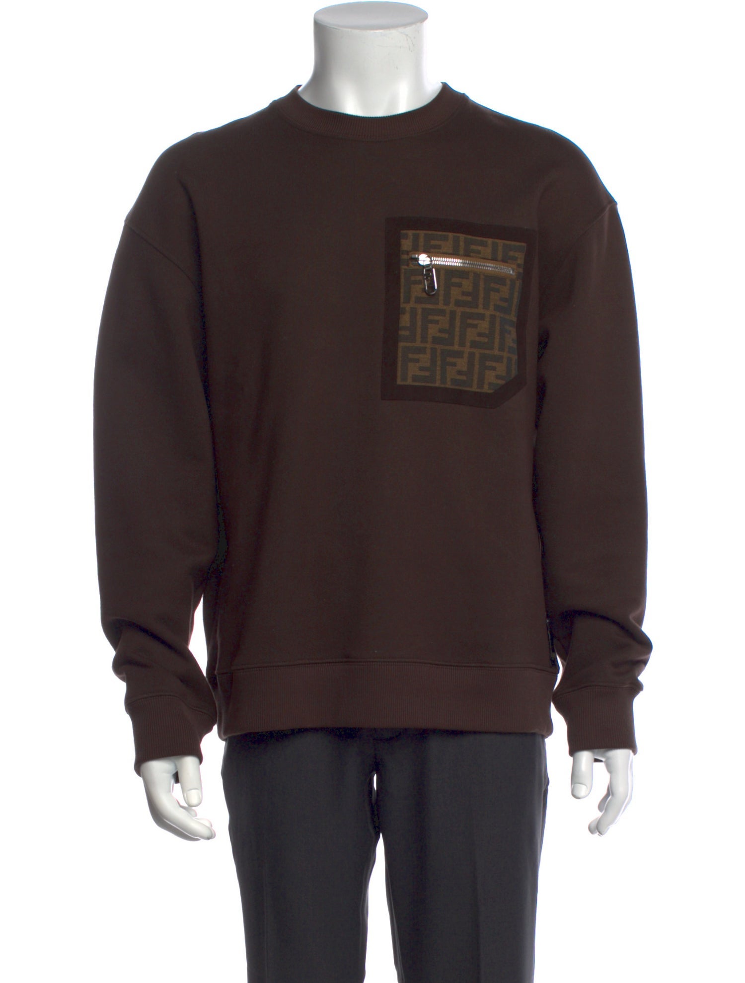 Fendi Monsters Motif Crew Neck Sweatshirt