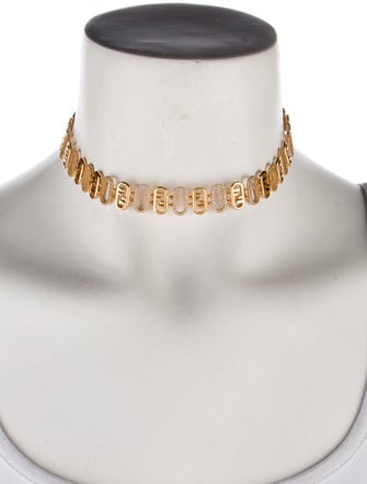 Fendi Crystal O'Lock Choker Necklace