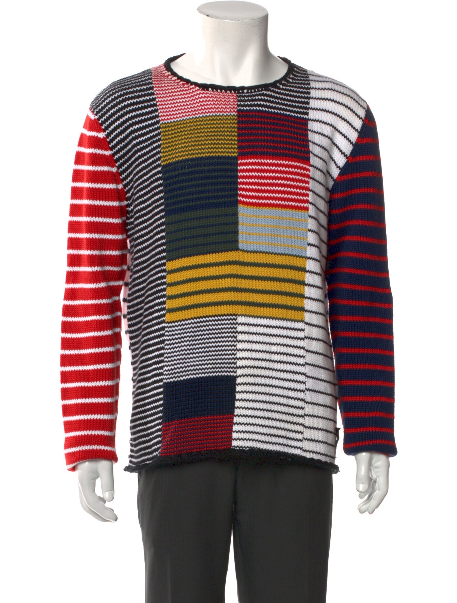 Fendi Striped Crew Neck Pullover