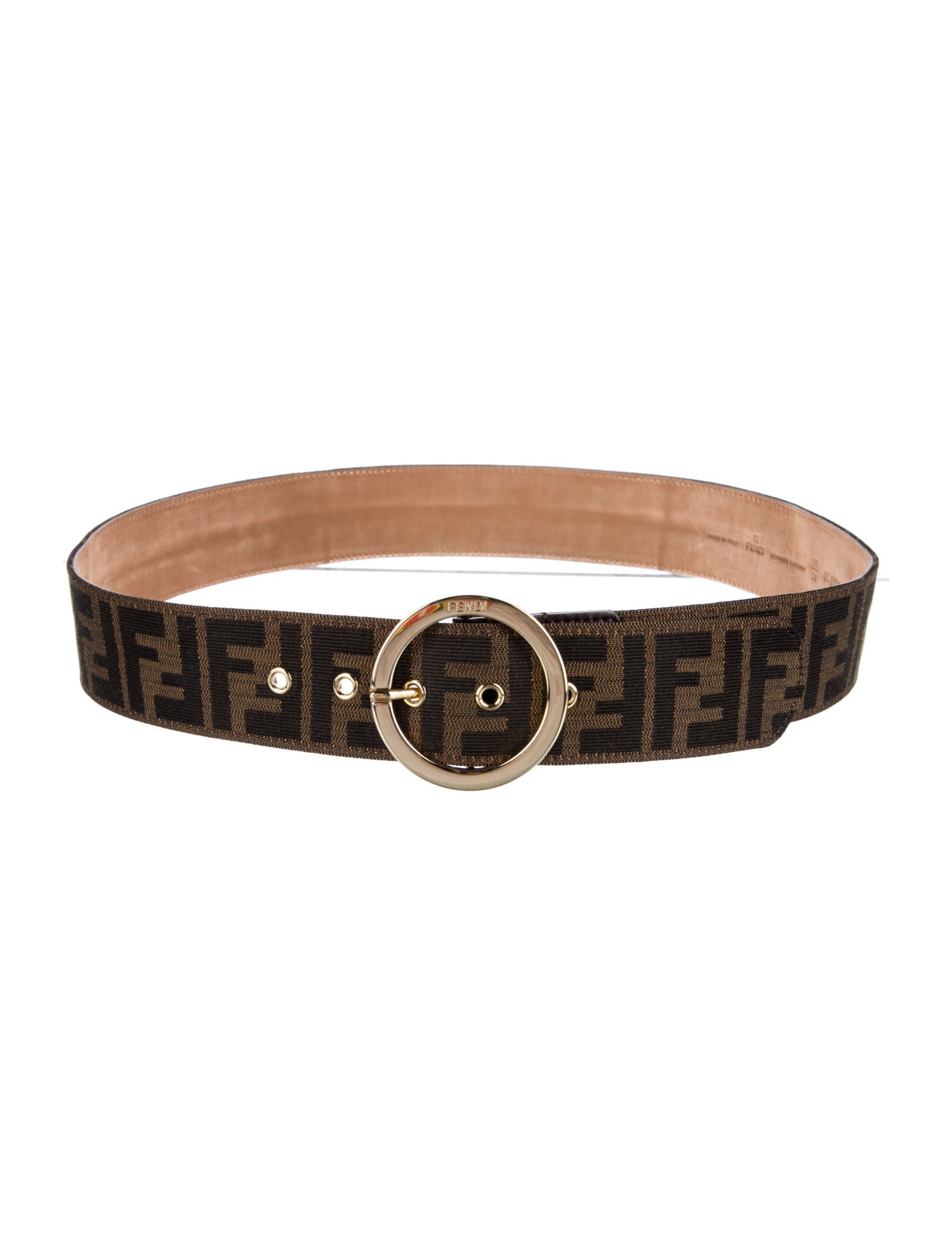 Fendi Zucca FF Logo Wide Belt