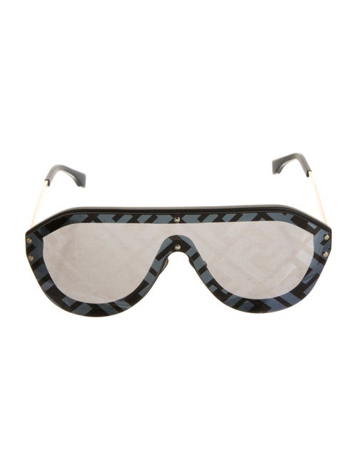 Fendi Zucca FF Logo Shield Sunglasses
