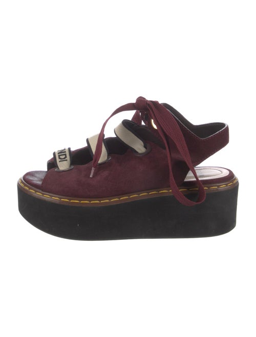 Fendi Suede Slingback Sandals
