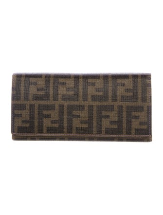 Fendi 2010 Zucca FF Logo Continental Wallet