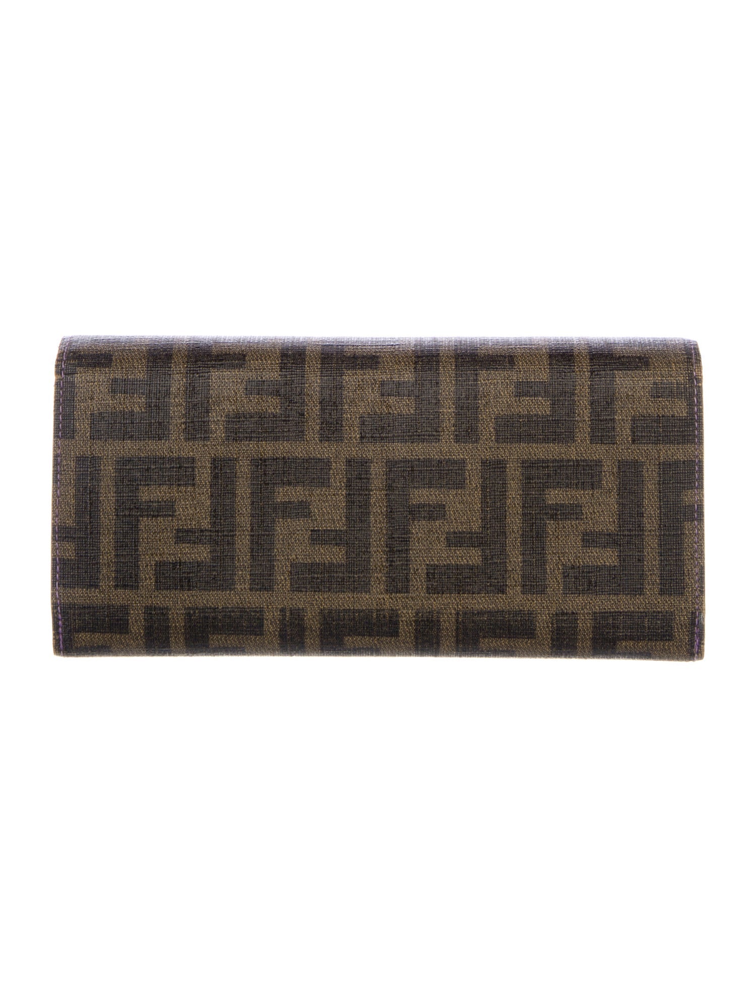 Fendi 2010 Zucca FF Logo Continental Wallet