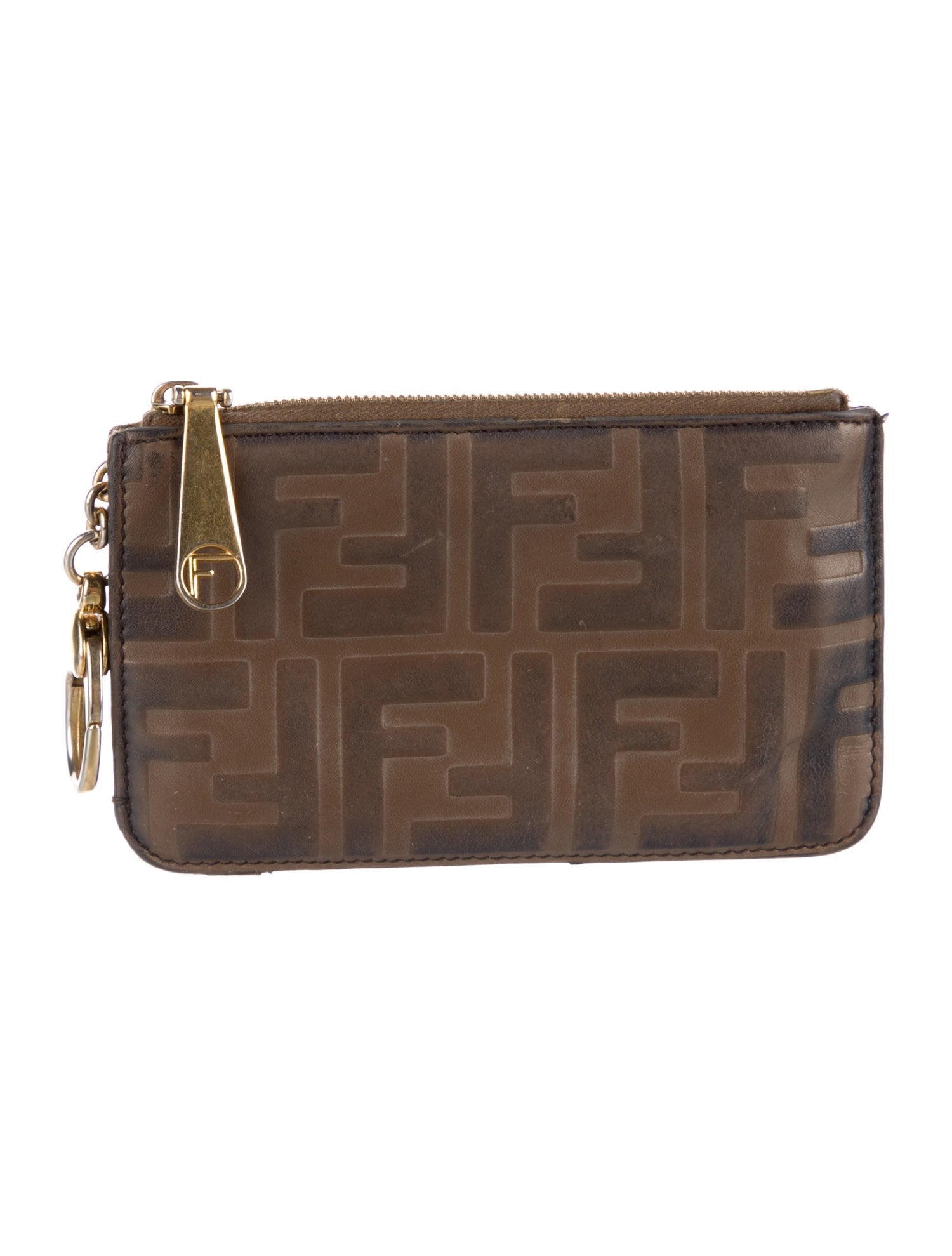 Fendi Zucca FF Logo Leather Wallet