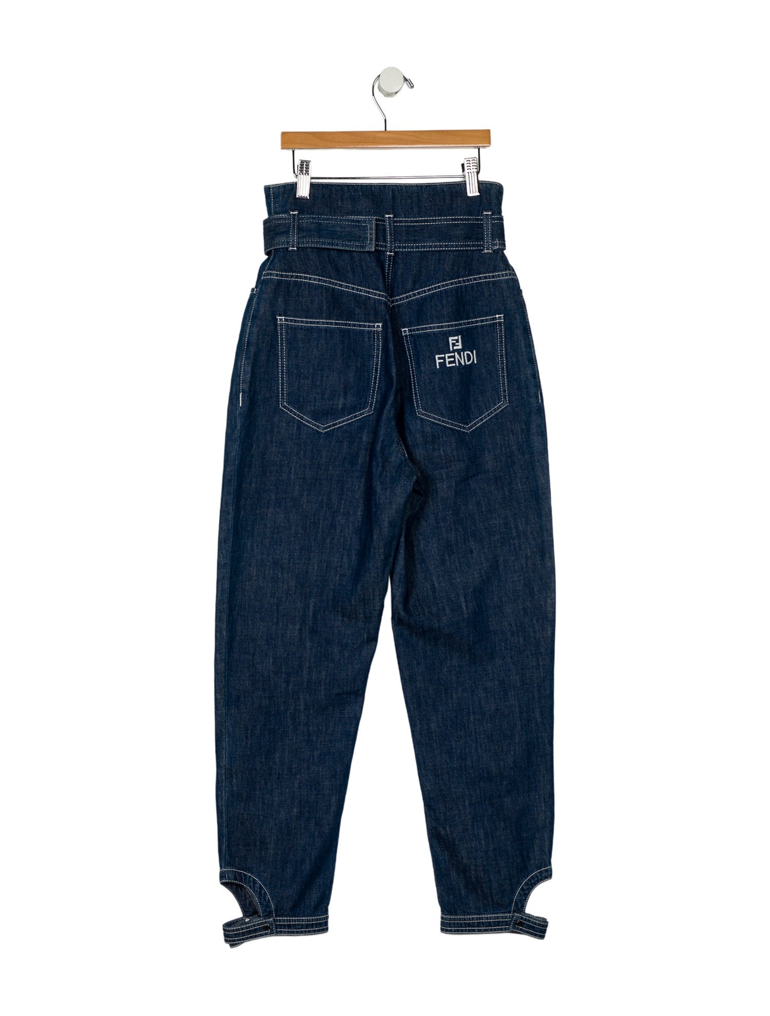 Fendi High-Rise Straight Leg Jeans