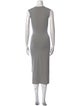Fendi Mock Neck Midi Length Dress