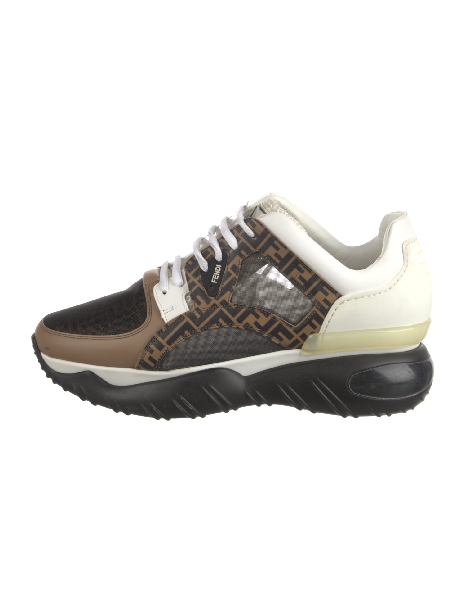 Fendi Zucca FF Logo Leather Sneakers
