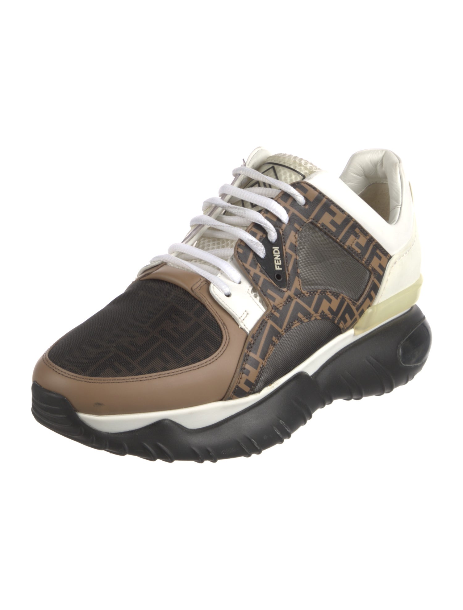 Fendi Zucca FF Logo Leather Sneakers