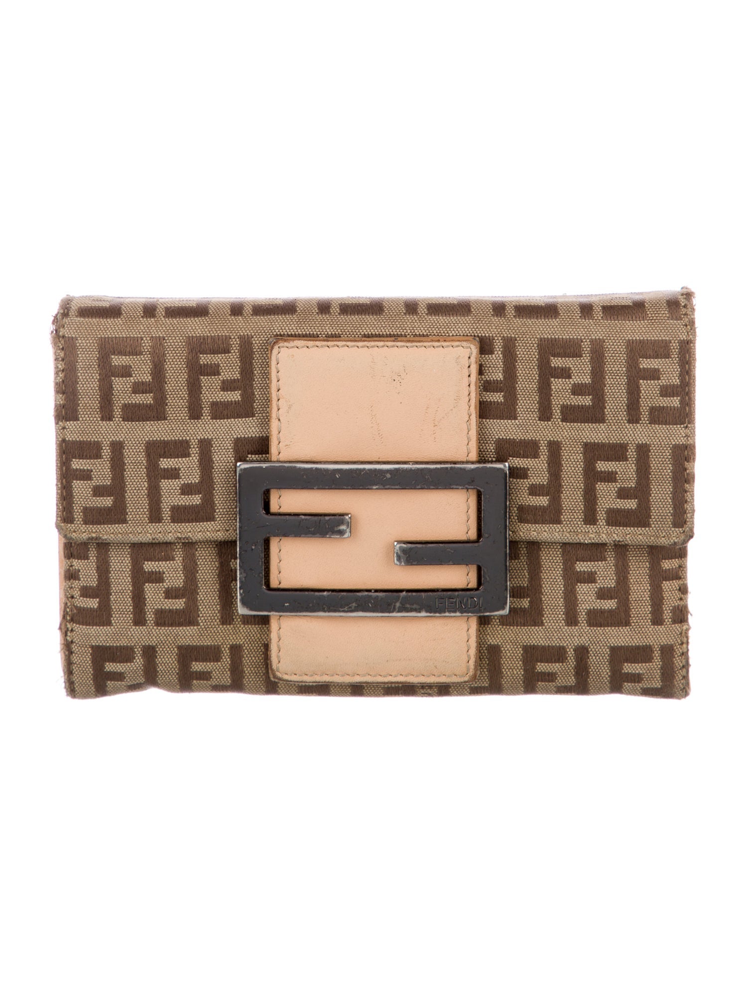 Fendi Zucca FF Wallet Zucca FF Logo Compact Wallet
