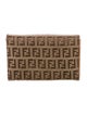 Fendi Zucca FF Wallet Zucca FF Logo Compact Wallet