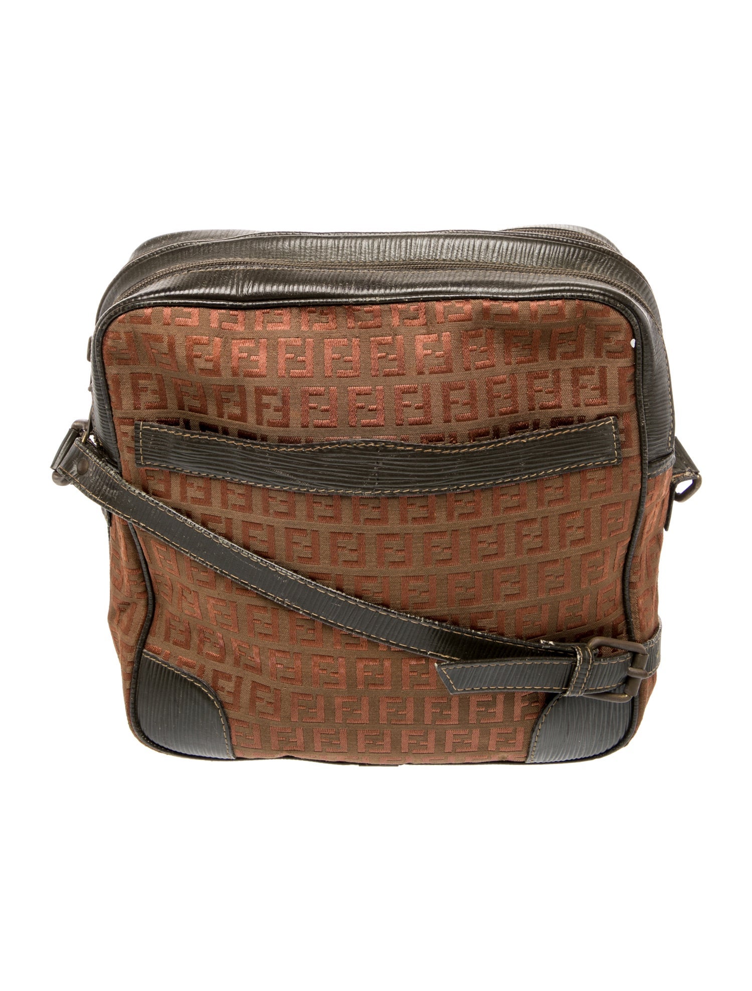 Fendi Zucchino FF Shoulder Bag Vintage