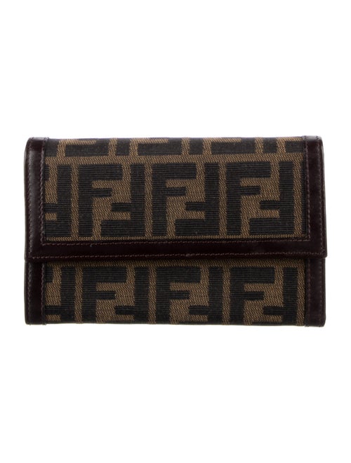 Fendi 2000 Zucca FF Logo Compact Wallet