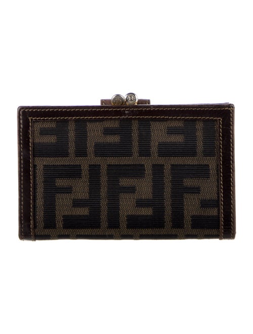 Fendi 2008 Zucca FF Logo Compact Wallet
