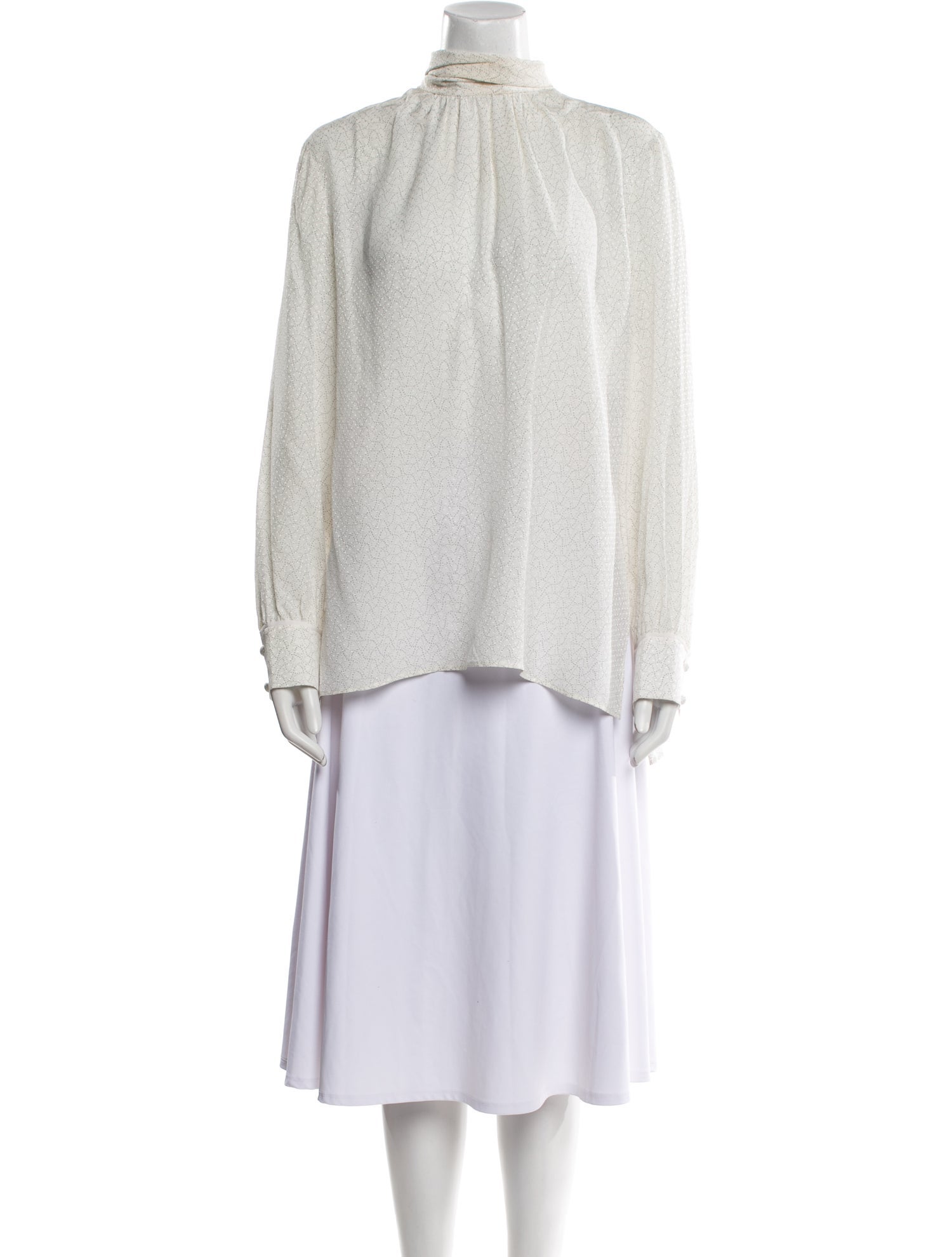 Fendi Silk Mock Neck Sweatshirt