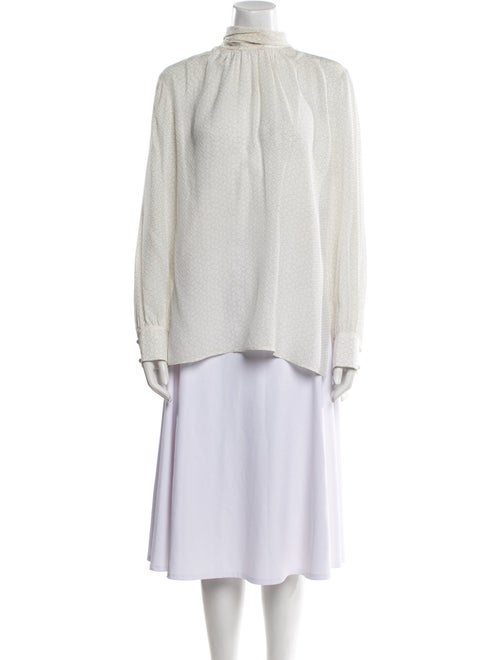 Fendi Silk Mock Neck Sweatshirt