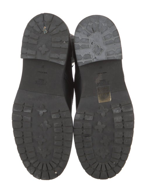 Fendi Zucca FF Logo Printed Combat Boots