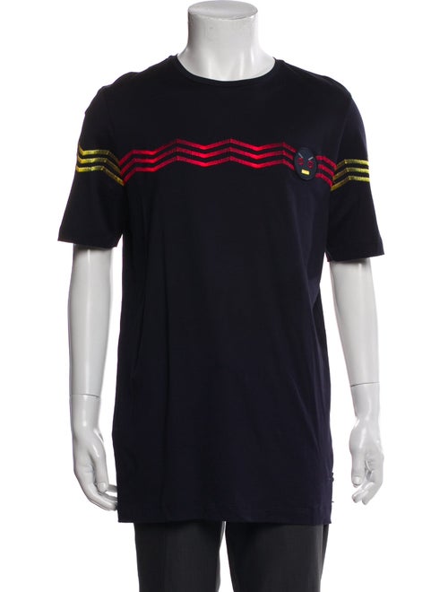 Fendi Striped Crew Neck T-Shirt