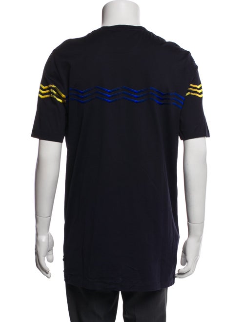 Fendi Striped Crew Neck T-Shirt