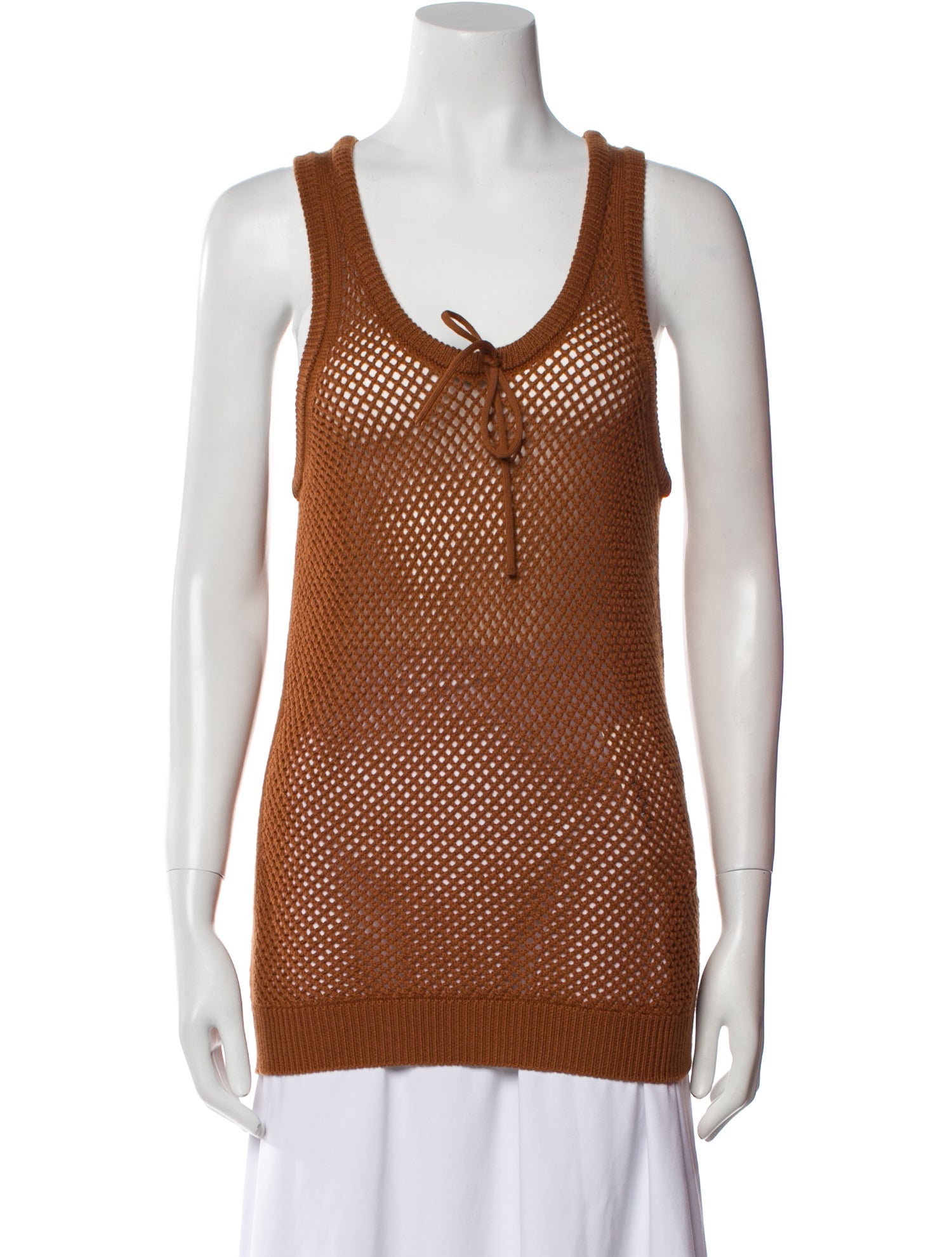 Fendi Wool Scoop Neck Top