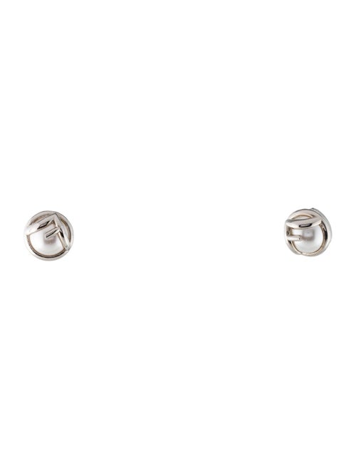 Fendi Faux Pearl F is Fendi Stud Earrings