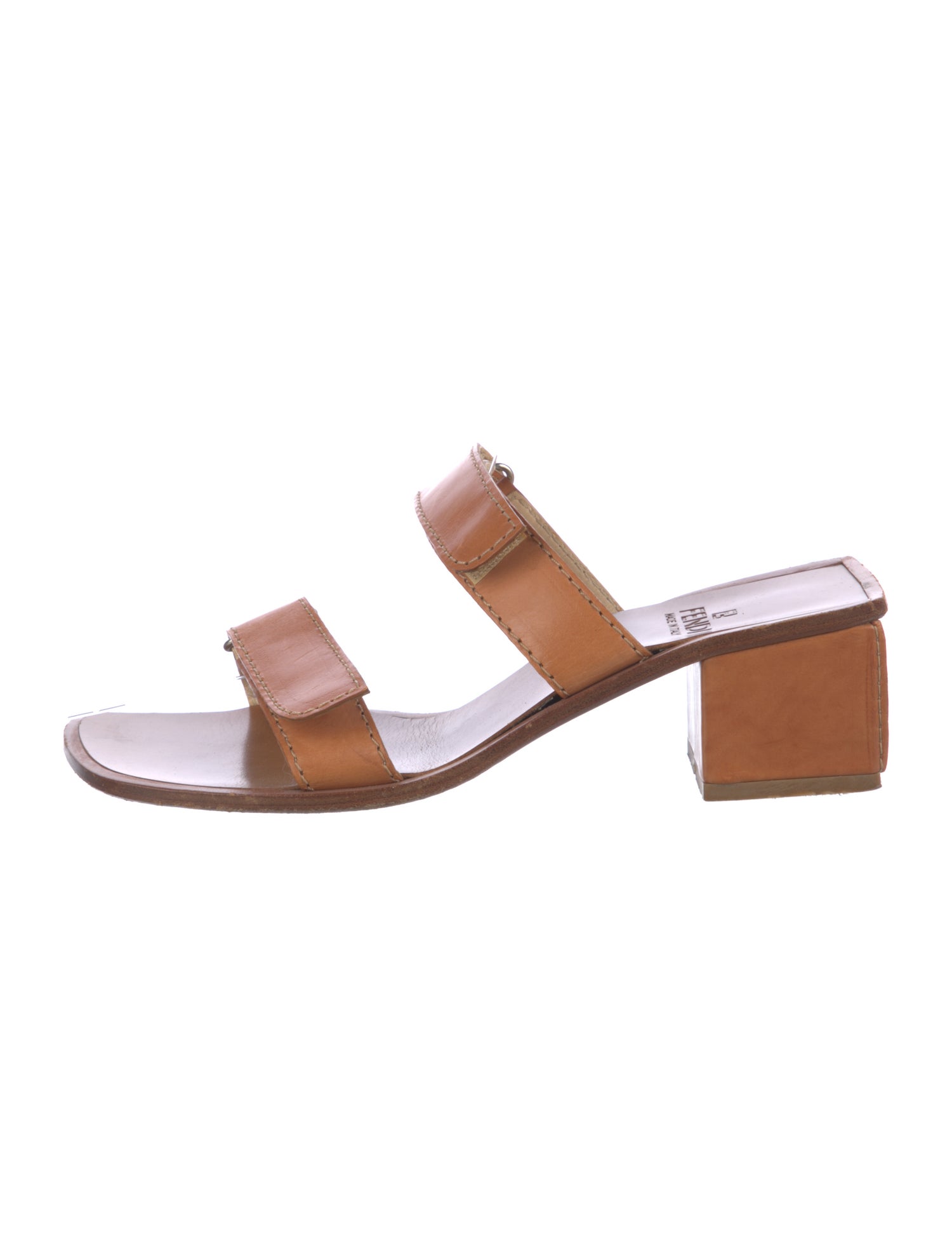 Fendi Leather Slides