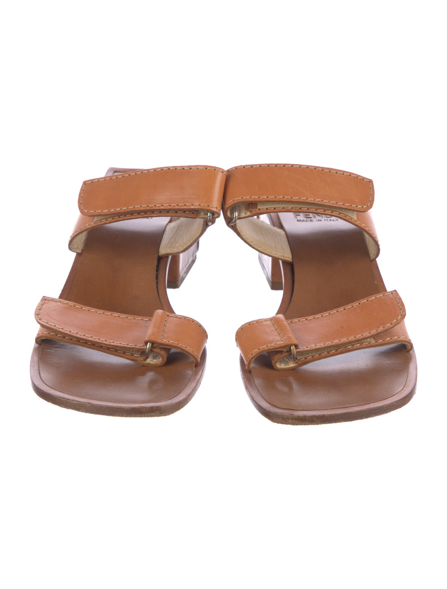 Fendi Leather Slides