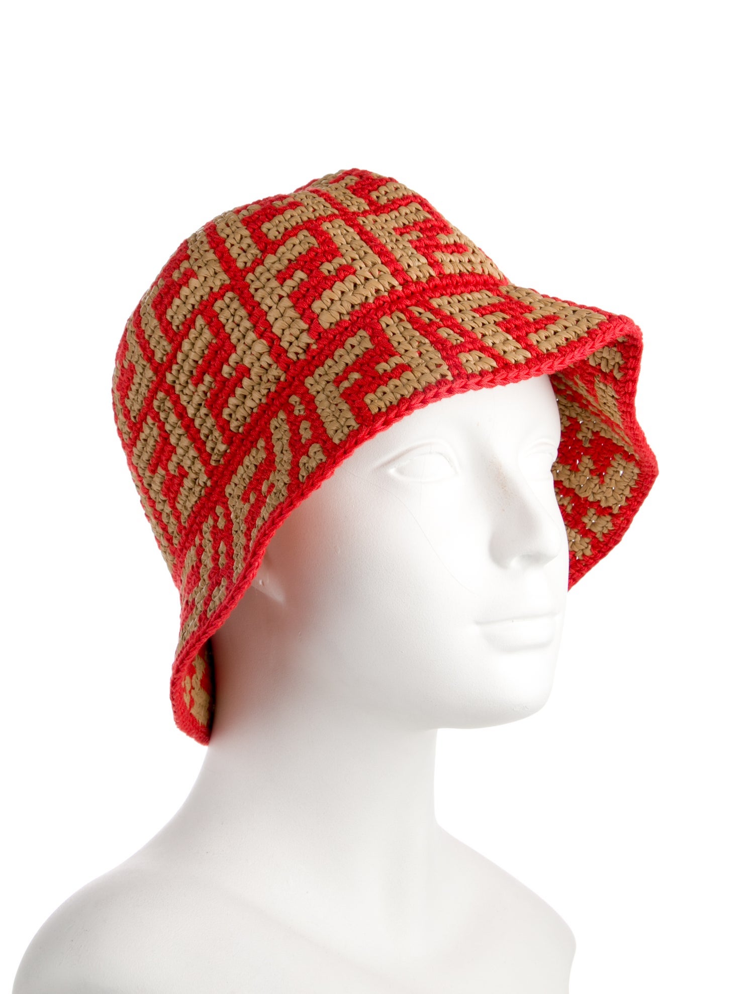 Fendi Straw Bucket Hat w/Tags