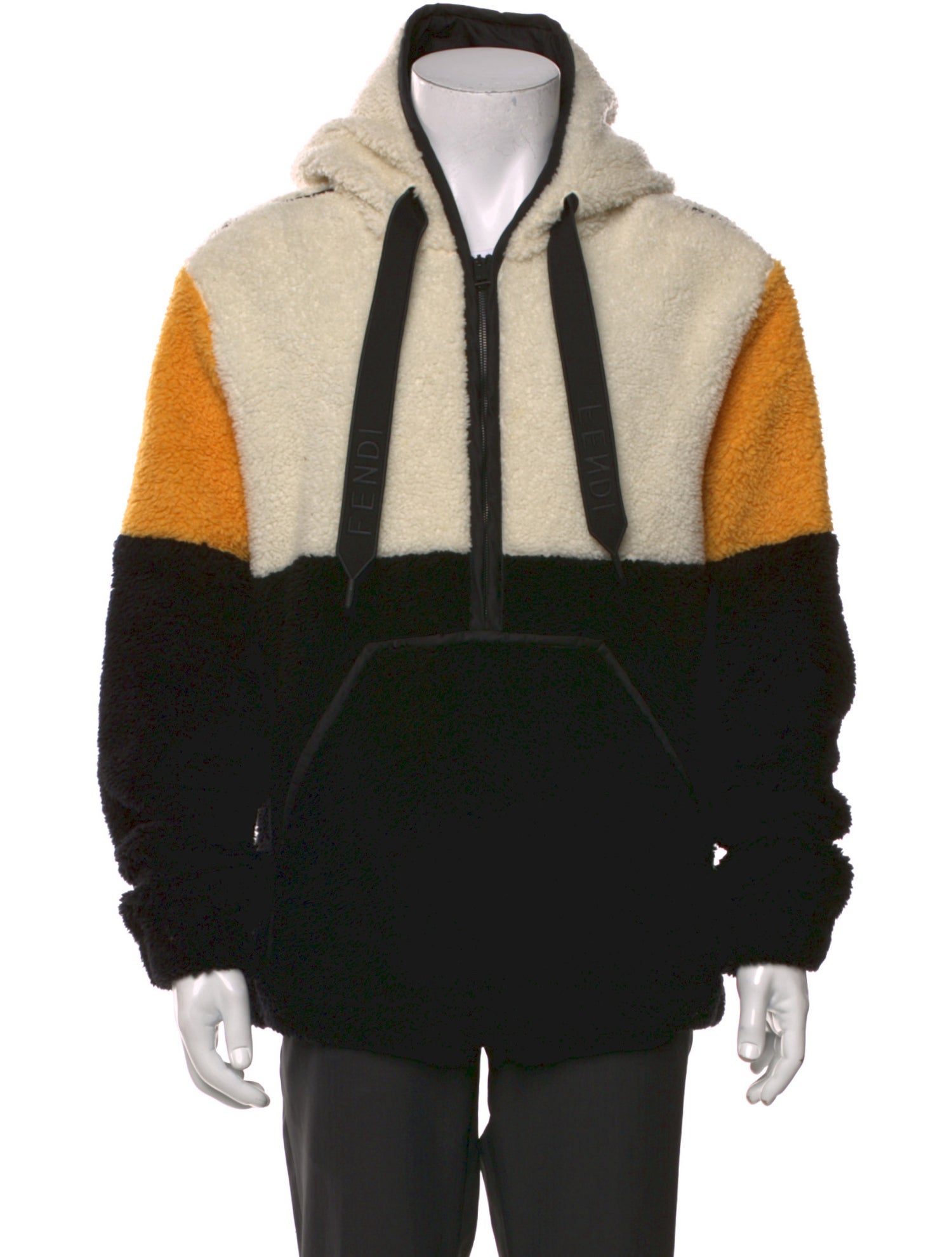 Fendi Virgin Wool Striped Hoodie