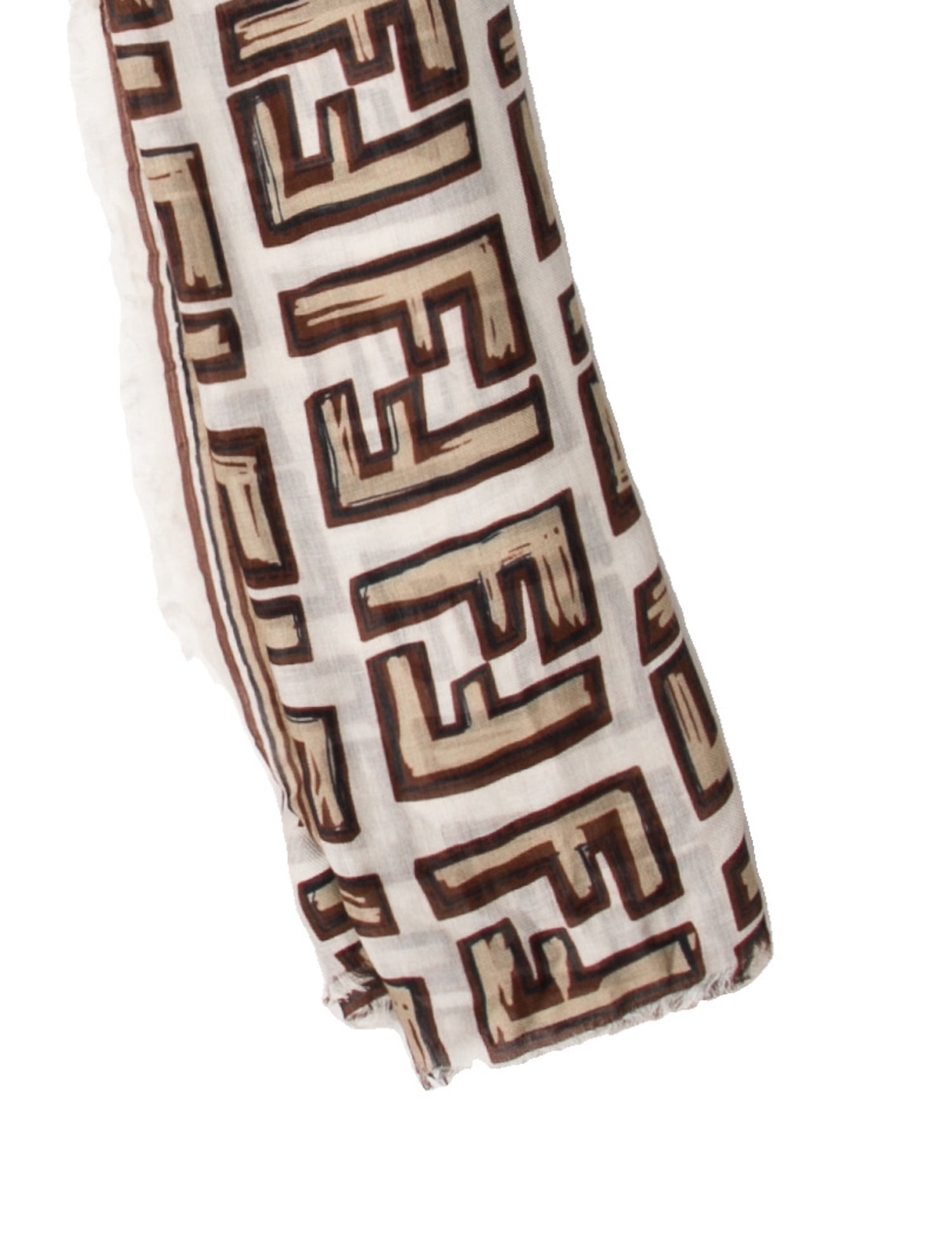 Fendi Wool Zucca FF Logo Scarf