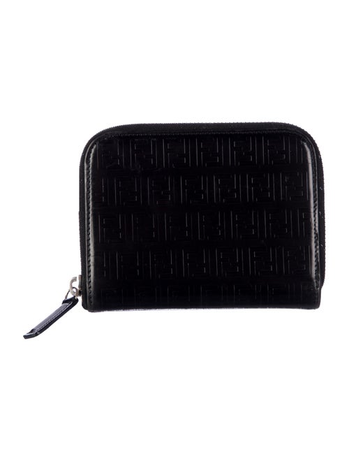 Fendi Zucca FF Logo Leather Compact Wallet