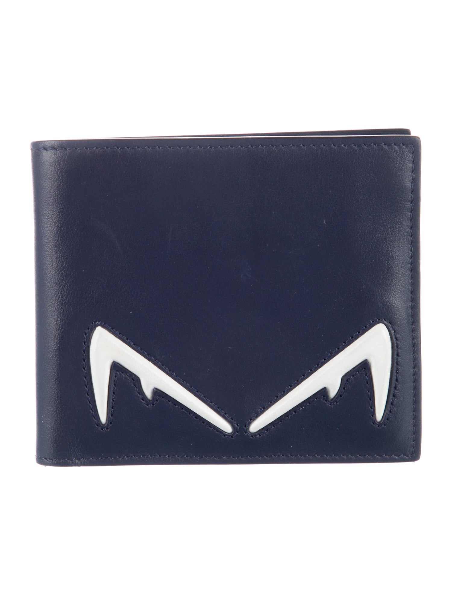 Fendi Monsters Motif Leather Bifold Wallet