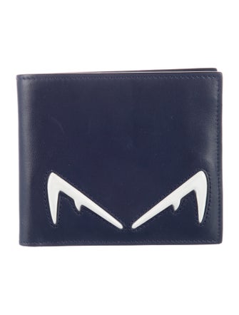 Fendi Monsters Motif Leather Bifold Wallet